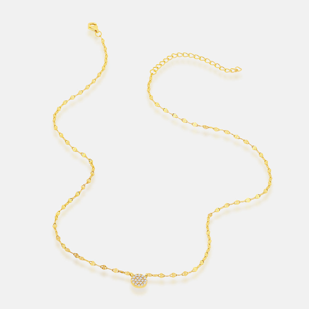 Women's Vermeil Diamond Coin Necklace V2 The Gold Goddess Women’s Jewelry By The Gold Gods