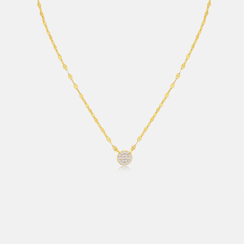 Women's Vermeil Diamond Coin Necklace V2 The Gold Goddess Women’s Jewelry By The Gold Gods