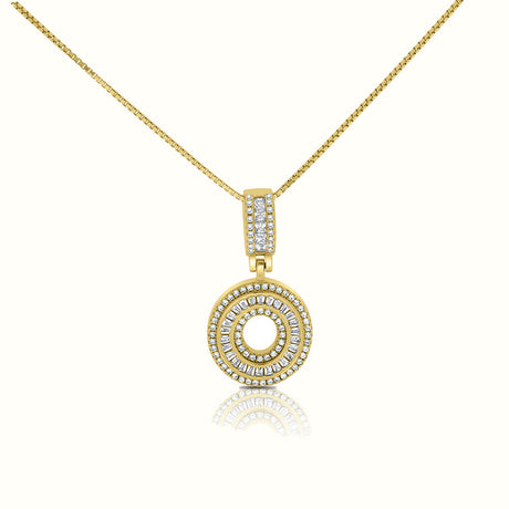 Women's Vermeil Diamond Initial Capital Letter Necklace Pendant