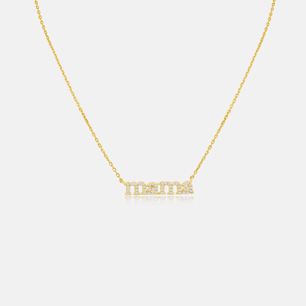 Women's Vermeil Diamond Mama Neckalce The Gold Goddess Women’s Jewelry By The Gold Gods