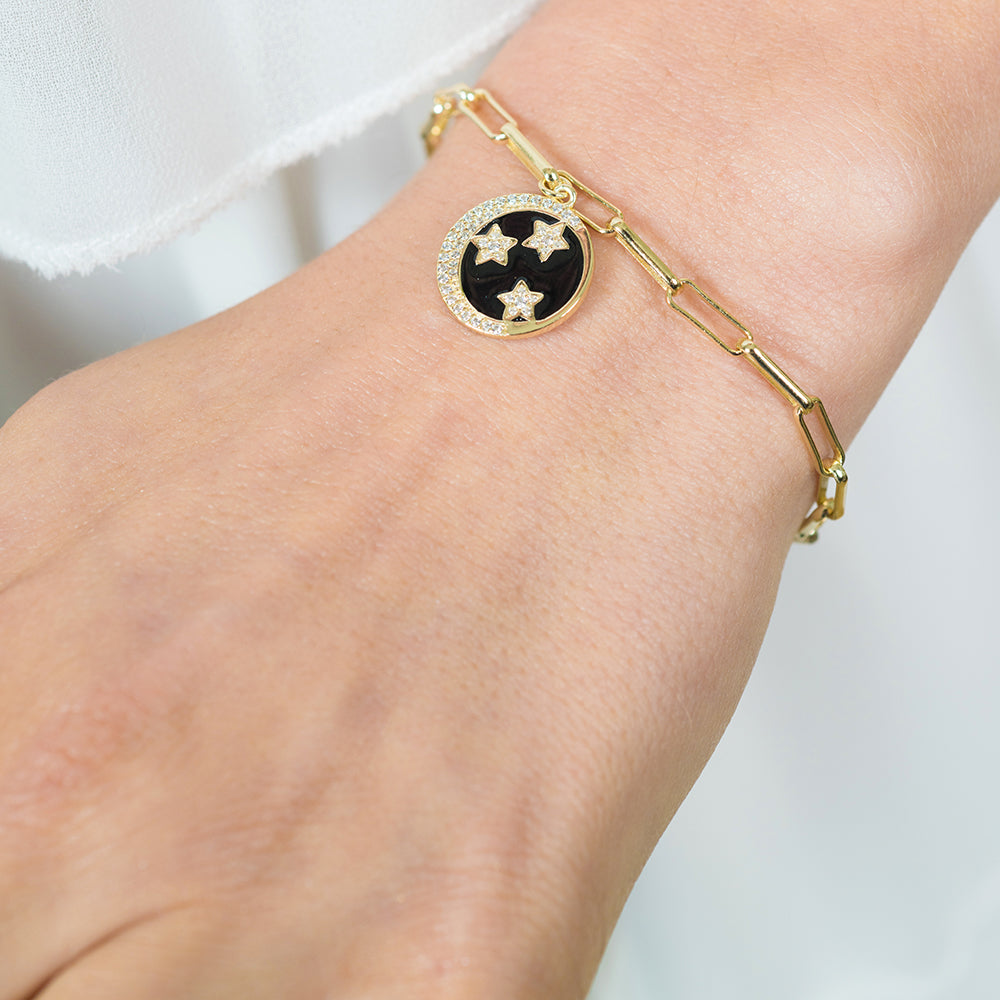Women's Vermeil Diamond Star Coin Bracelet The Gold Goddess Women’s Jewelry By The Gold Gods