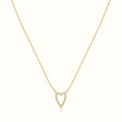Women's Vermeil Dianond Long Heart Necklace Pendant The Gold Goddess Women’s Jewelry By The Gold Gods