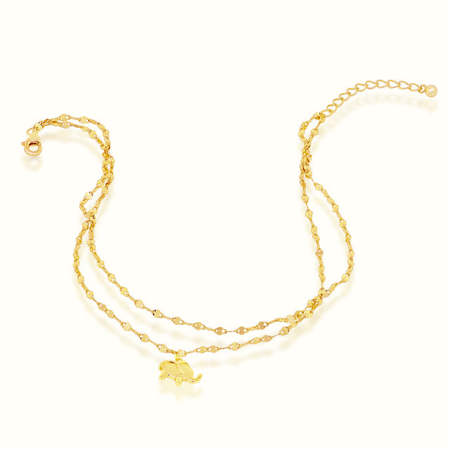 Women's Vermeil Elephant Anklet The Gold Goddess Women’s Jewelry By The Gold Gods