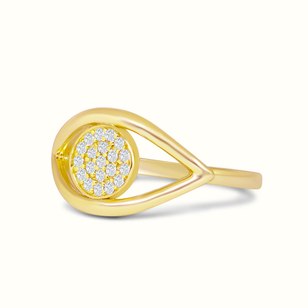 Women's Vermeil Evil Eye Diamond Ring The Gold Goddess Women’s Jewelry By The Gold Gods