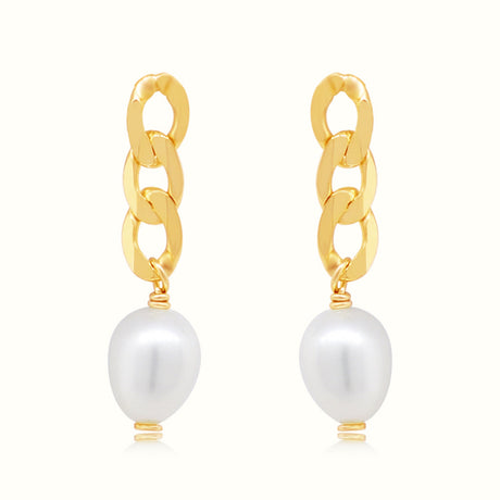 Women's Vermeil Floating Pearls Earrings The Gold Goddess Women’s Jewelry By The Gold Gods