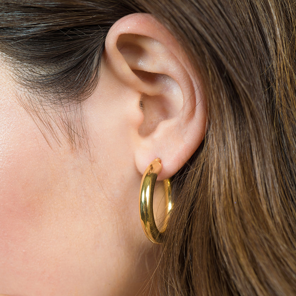 Women's Vermeil Large Hoops Earrings The Gold Goddess Women’s Jewelry By The Gold Gods