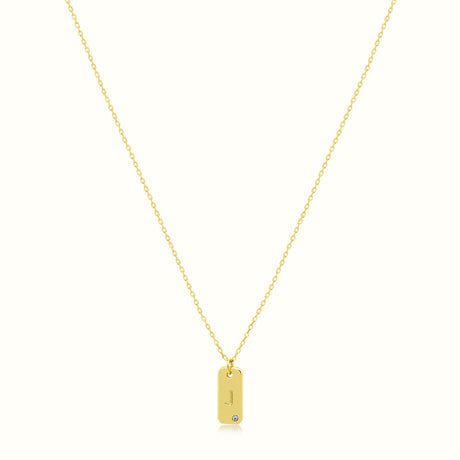 Women's Vermeil Letter J Plate Necklace Pendant The Gold Goddess Women’s Jewelry By The Gold Gods