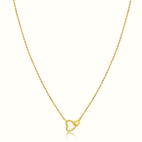 Women's Vermeil Linked Hearts Necklace Pendant The Gold Goddess Women’s Jewelry By The Gold Gods
