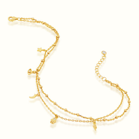 Women's Vermeil Micro Diamond Astral Anklet The Gold Goddess Women’s Jewelry By The Gold Gods