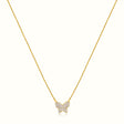 Women's Vermeil Micro Diamond Butterfly Necklace Pendant The Gold Goddess Women’s Jewelry By The Gold Gods