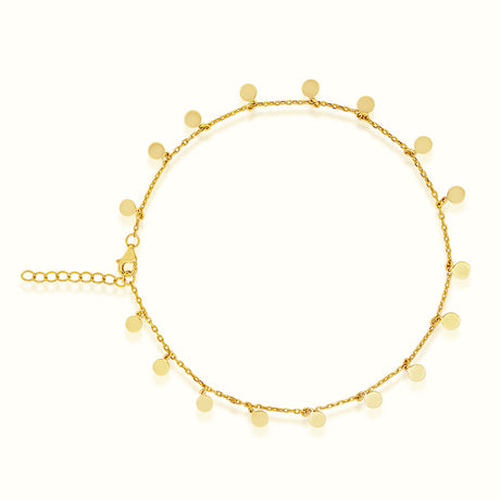 Women's Vermeil Mini Coins Anklet The Gold Goddess Women’s Jewelry By The Gold Gods