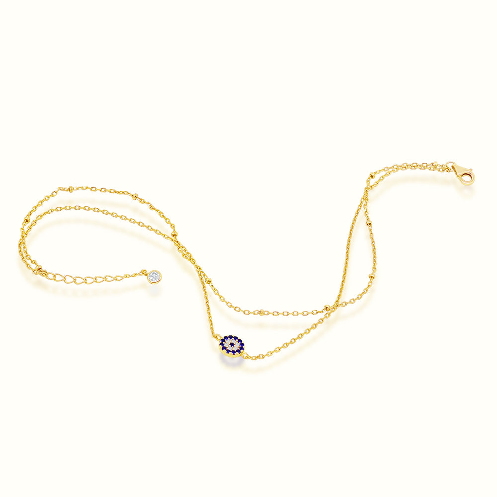 Women's Vermeil Mini Diamond Coin Anklet The Gold Goddess Women’s Jewelry By The Gold Gods