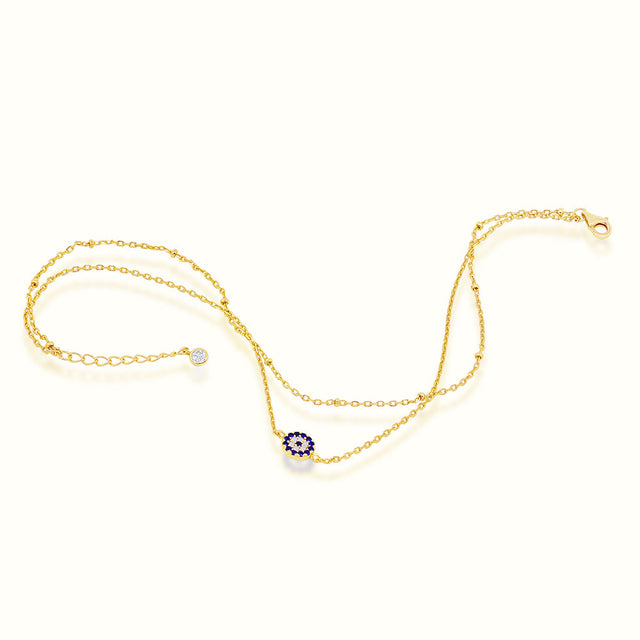 Women's Vermeil Mini Diamond Coin Anklet The Gold Goddess Women’s Jewelry By The Gold Gods