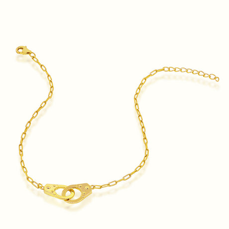 Women's Vermeil Mini Handcuffs Anklet The Gold Goddess Women’s Jewelry By The Gold Gods