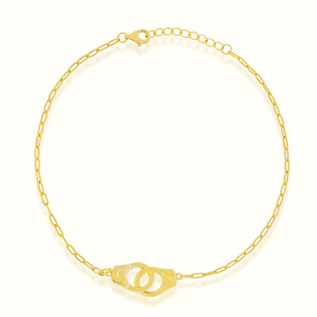 Women's Vermeil Mini Handcuffs Anklet The Gold Goddess Women’s Jewelry By The Gold Gods