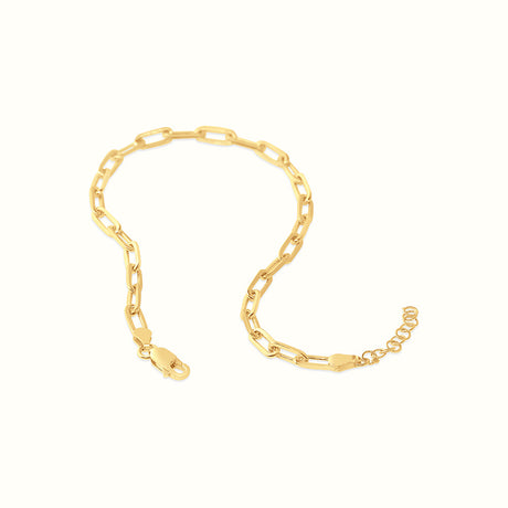 Women's Vermeil Paperclip Anklet The Gold Goddess Women’s Jewelry By The Gold Gods
