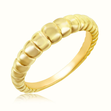 Women's Vermeil Ribbed Ring The Gold Goddess Women’s Jewelry By The Gold Gods