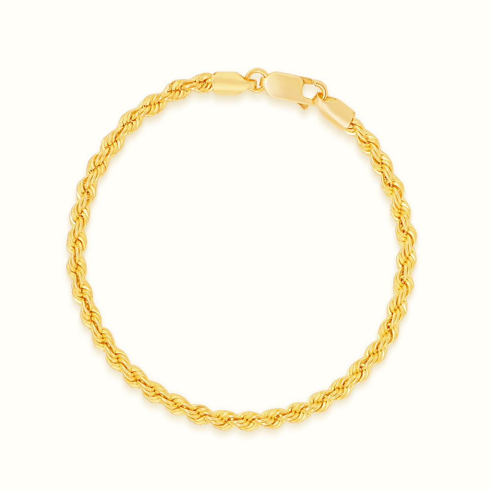 Women's Vermeil Rope Bracelet 6mm The Gold Goddess Women’s Jewelry By The Gold Gods