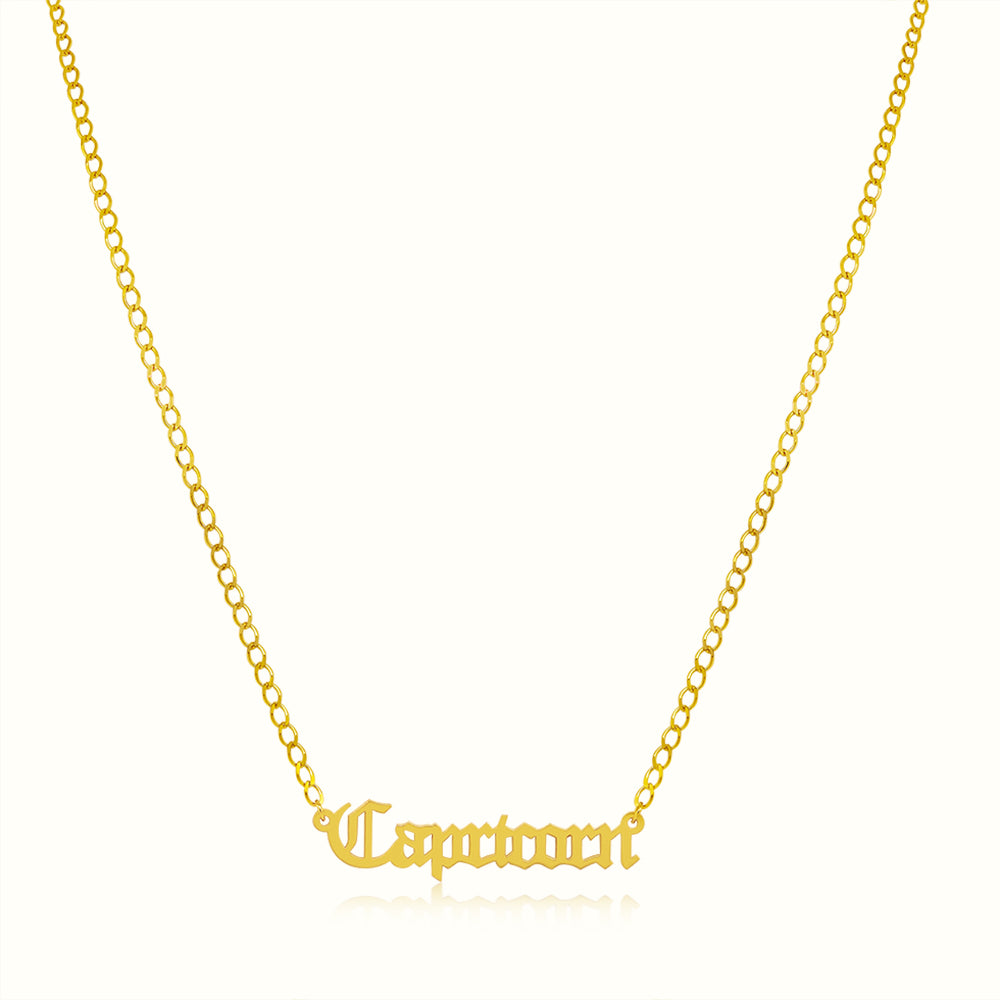 Women's Vermeil Zodiac Name Necklace