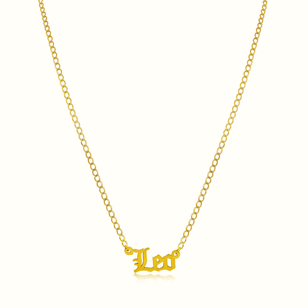 Women's Vermeil Zodiac Name Necklace