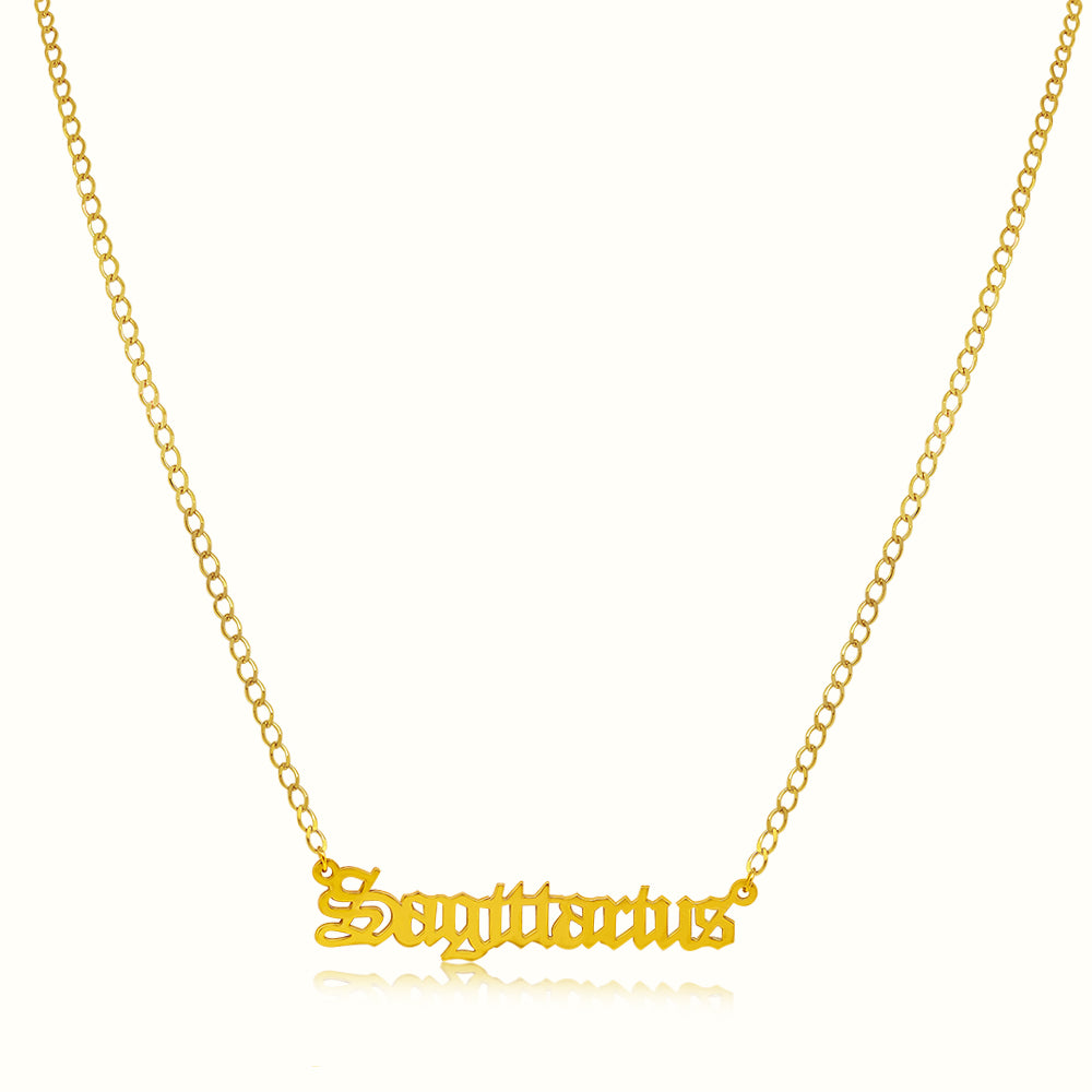 Women's Vermeil Zodiac Name Necklace