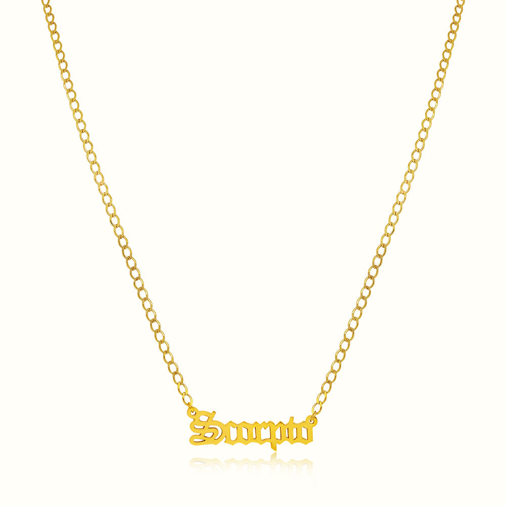 Women's Vermeil Zodiac Name Necklace