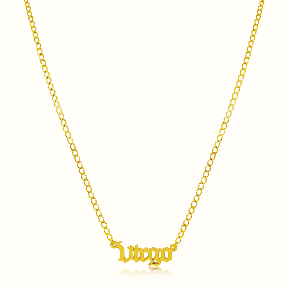 Women's Vermeil Zodiac Name Necklace