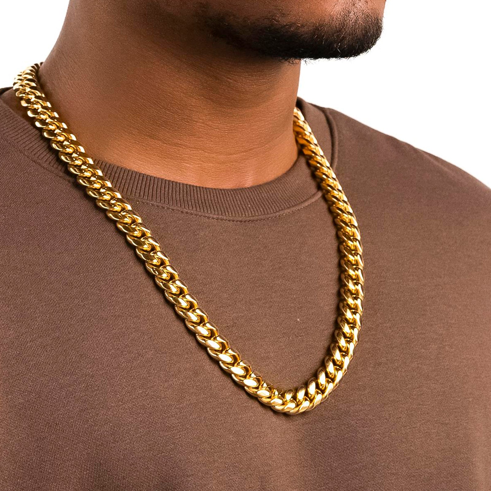 18K GOLD CUBAN LINK purchases NECKLACE MULTIPLE SIZE/LENGTHS