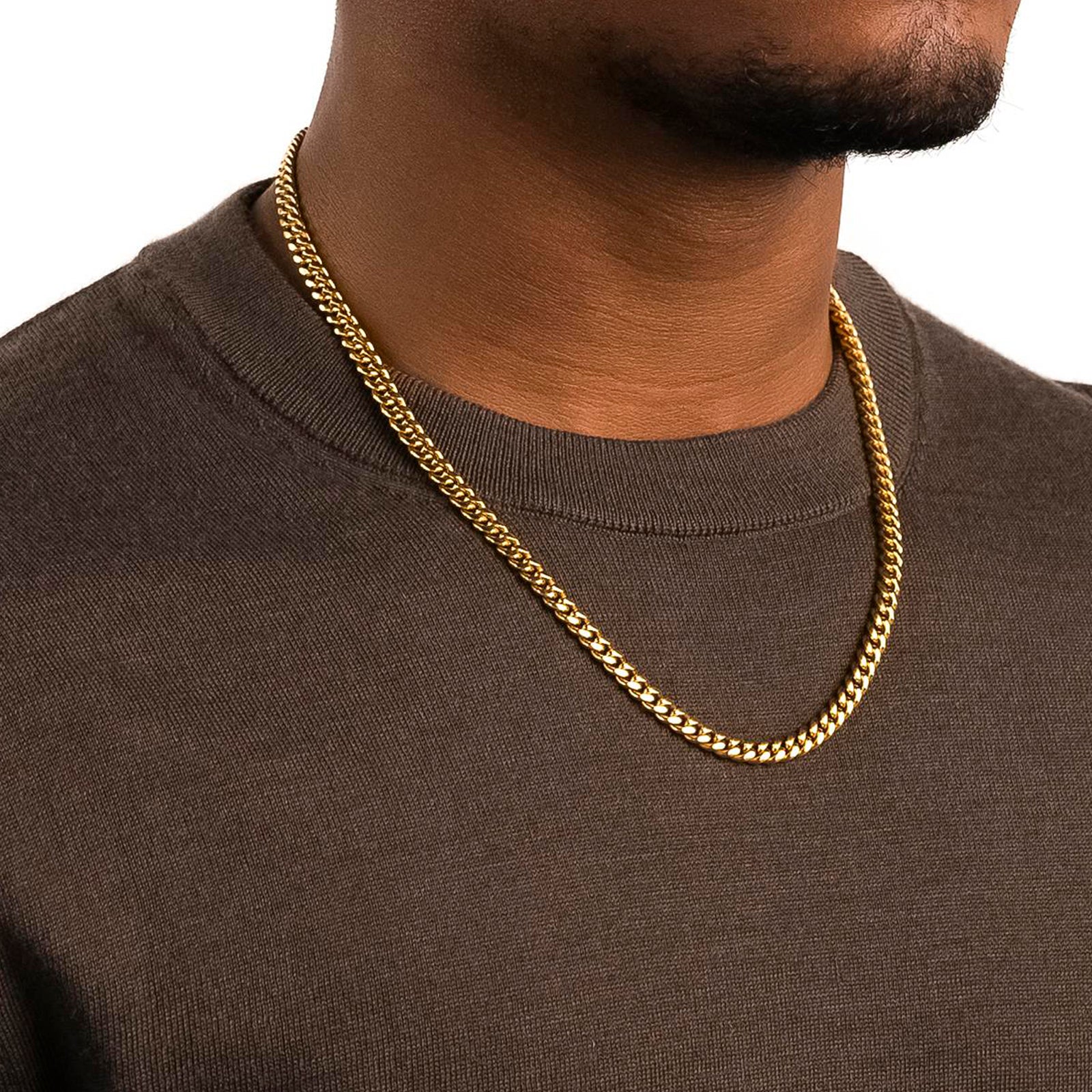 6mm 2 tone outlets gold over silver cuban chain