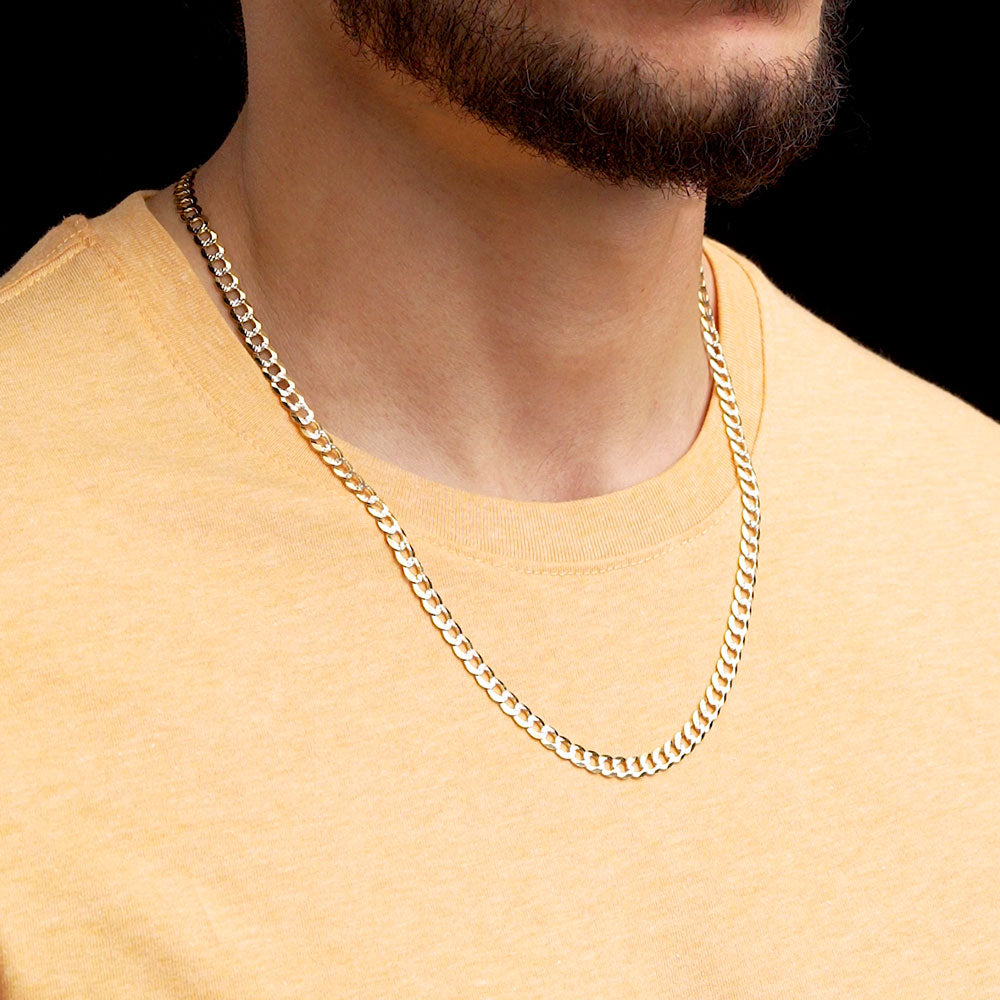 Solid Gold Pave Curb Cuban Link Chain | The Gold Gods