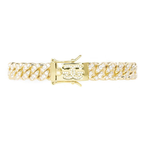 Diamond Cuban Link Bracelet 10mm The The Gold Gods Lock