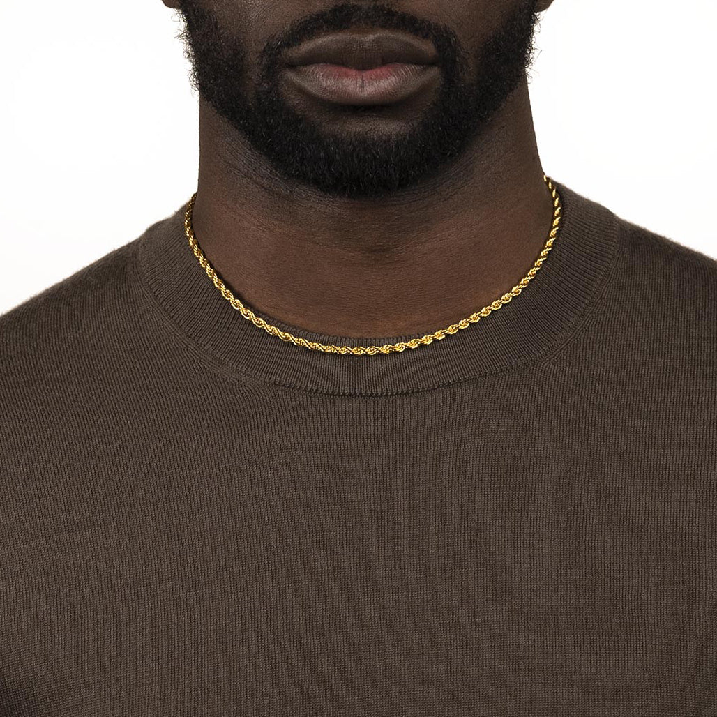 Rope Gold Chain 4mm The Gold Gods 18 inches