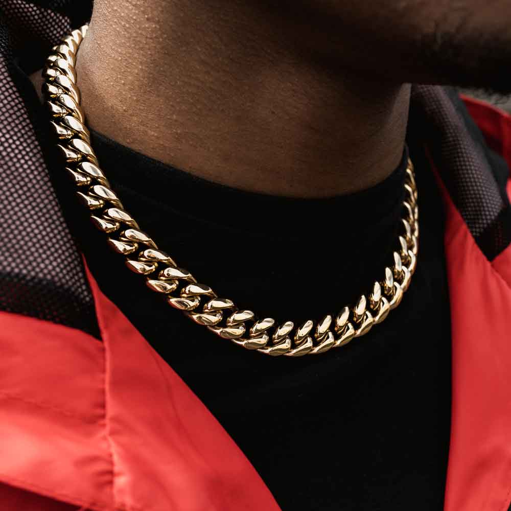 Cuban Link Chain 14mm The Gold Gods lifestyle look