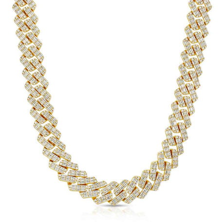 2 Row Baguette 18mm Diamond Cuban Chain The Gold Gods 2
