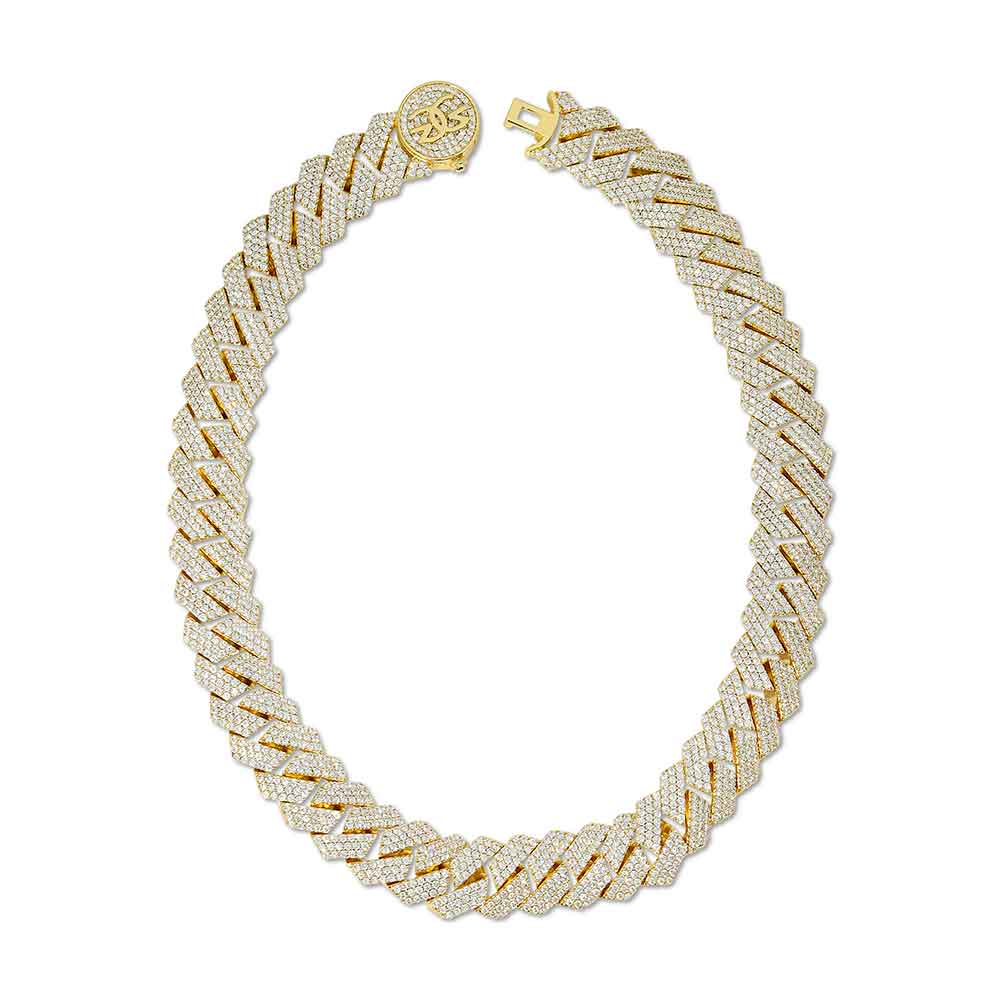 Diamond Cuban Chain 18mm 3 Row The Gold Gods 3
