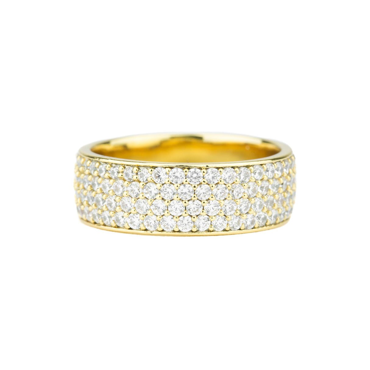 Diamond 4-Row Micro Eternity Ring The Gold Gods