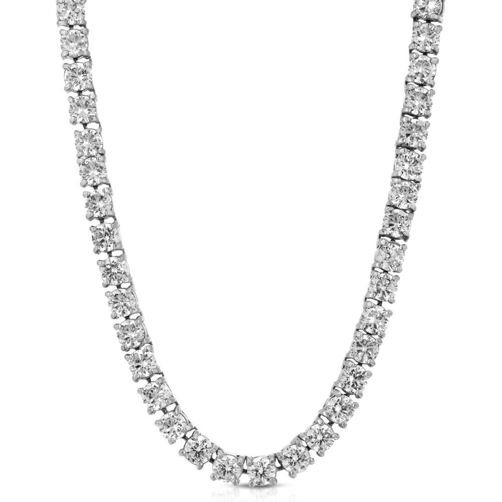 DIAMOND TENNIS CHAIN WHITE GOLD (4MM) The Gold Gods