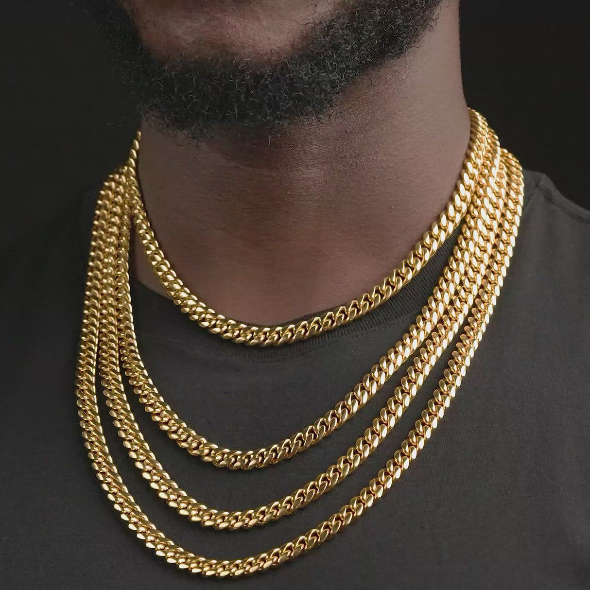 Miami Cuban Link Chain 8mm The Gold Gods® All length spin Video