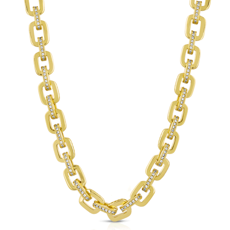 Diamond-Cable-Link-Chain-the-gold-gods-mens-jewelry front view