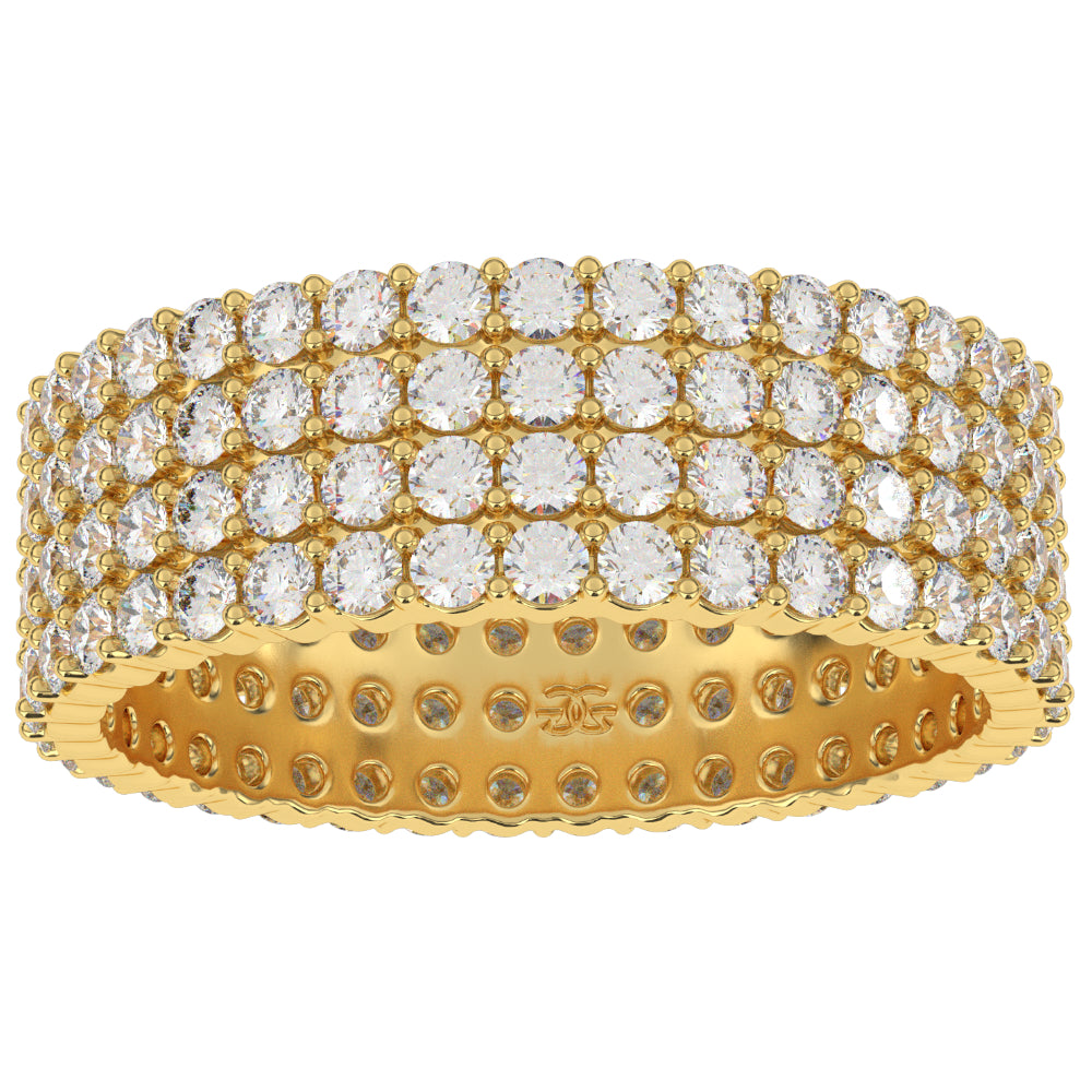 Eternity Diamond Ring 4 Row Stacked The Gold Gods TOP