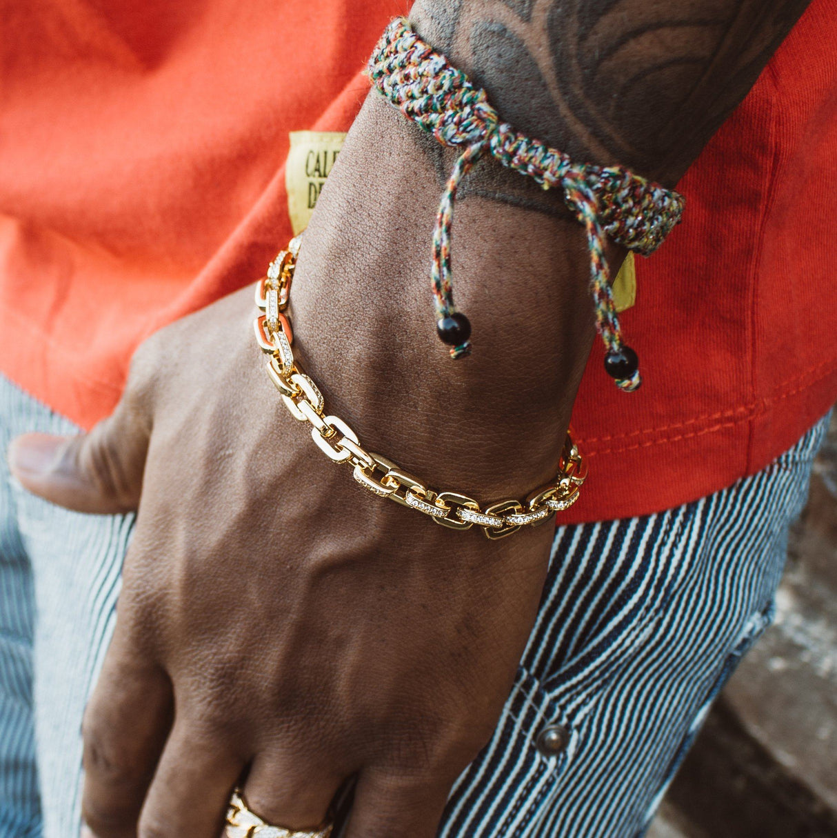 Diamond Cable Link Bracelet The Gold Gods