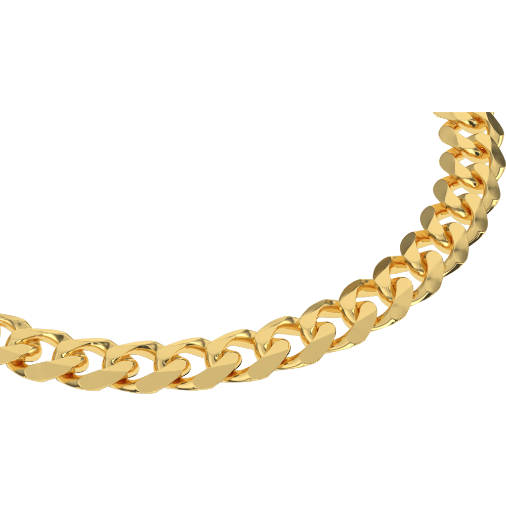 Solid Gold Curb Cuban Bracelet The Gold Gods side view