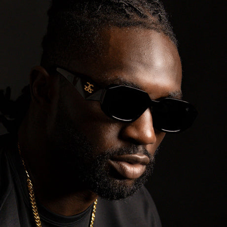 Artemis Sunglasses in Black The Gold Gods 2