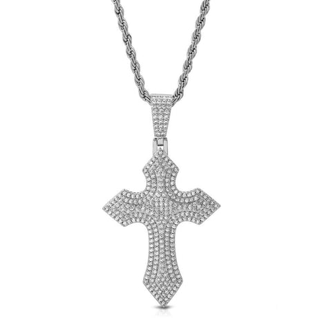 Diamond Royal Cross & Mens Rope Chain 3 The Gold Gods