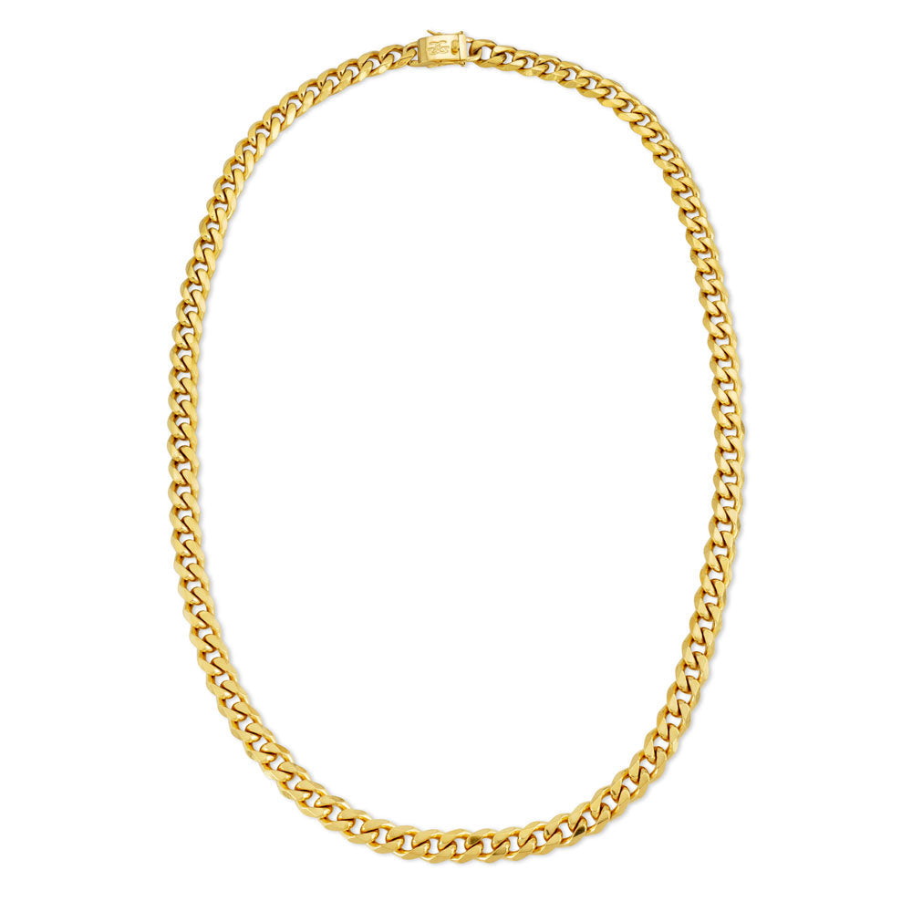 Women Cuban Link Chain (Flat Edge) The Gold Gods