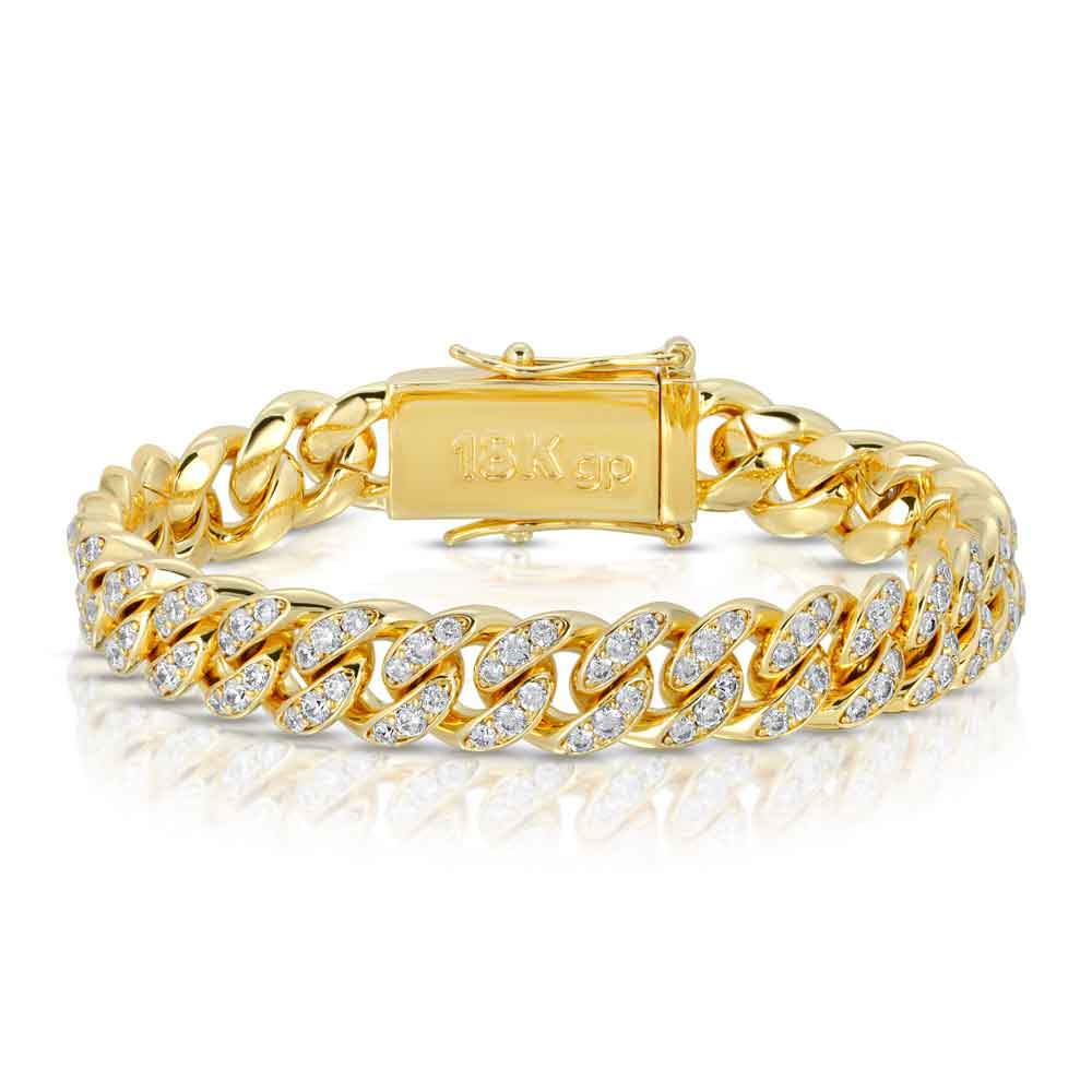 Diamond Cuban Link Bracelet 10mm The The Gold Gods