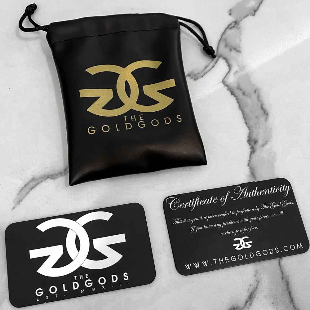 Men's Diamond Cuban Chain Straight Edge Baguette (18 mm) The Gold Gods Packaging