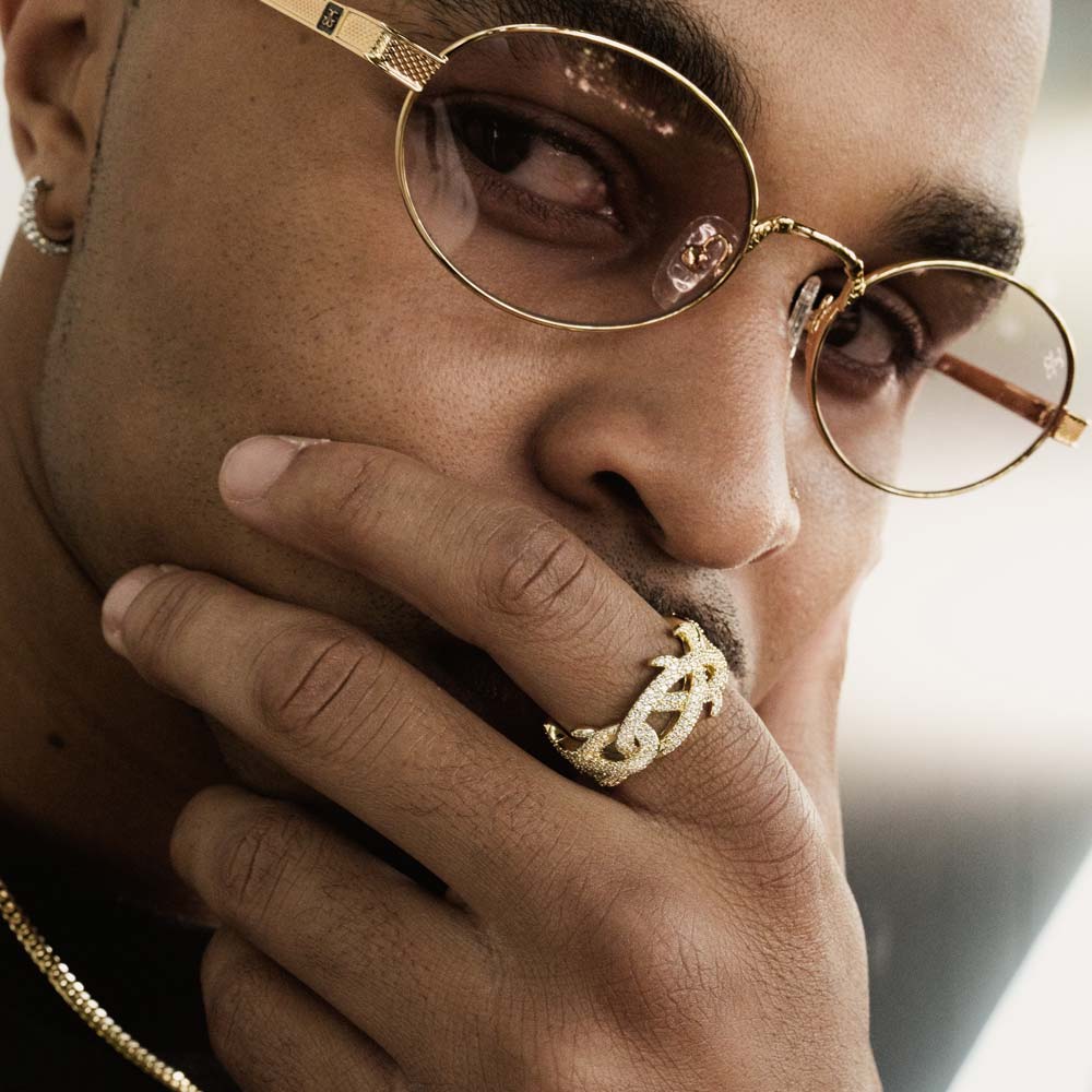 White Gold Diamond Crown of Thorns Ring The Gold Gods 3