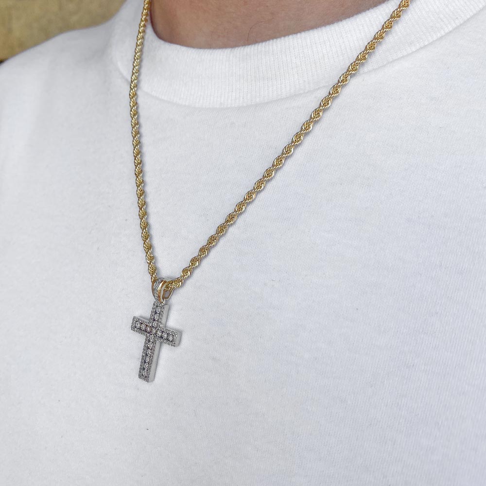 10k Solid Gold Diamond Cross Pendant (.35 CTW)  | The Gold Gods 3