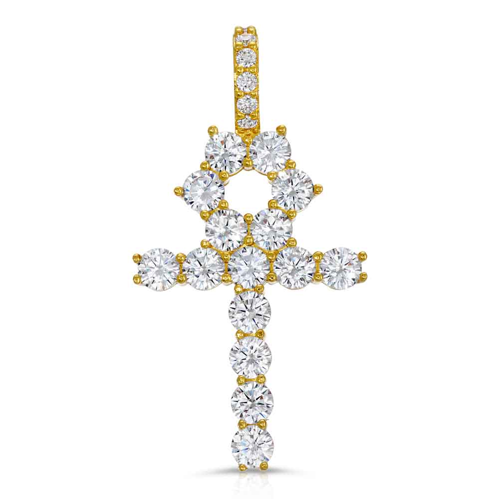 Diamond Ankh Cross Pendant